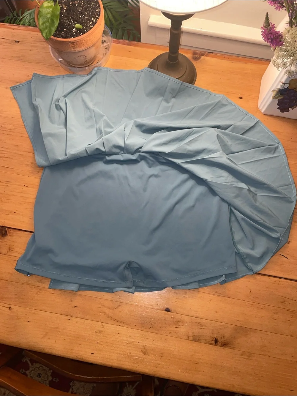 Like New- Halara- Sz XL- Pleated HR Buckle Tennis Skort- Teal Blue